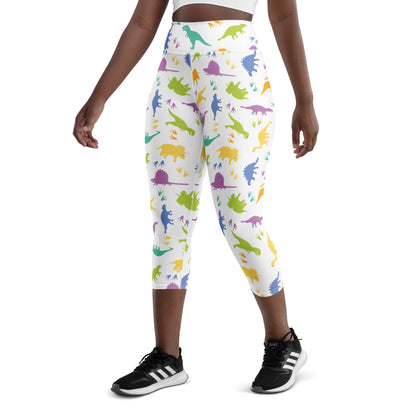 Animal Mix Print High-Waisted Yoga Capri Leggings