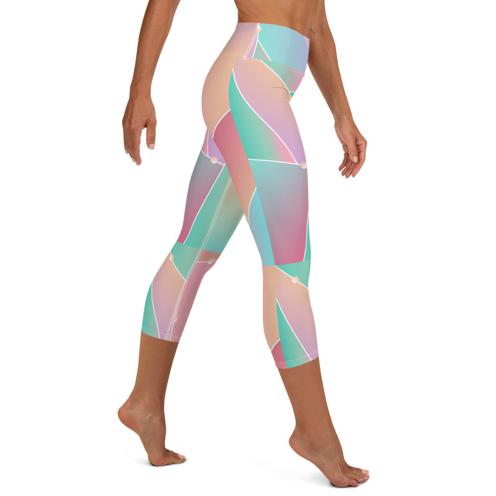 Glass Pattern Yoga Capri Leggings