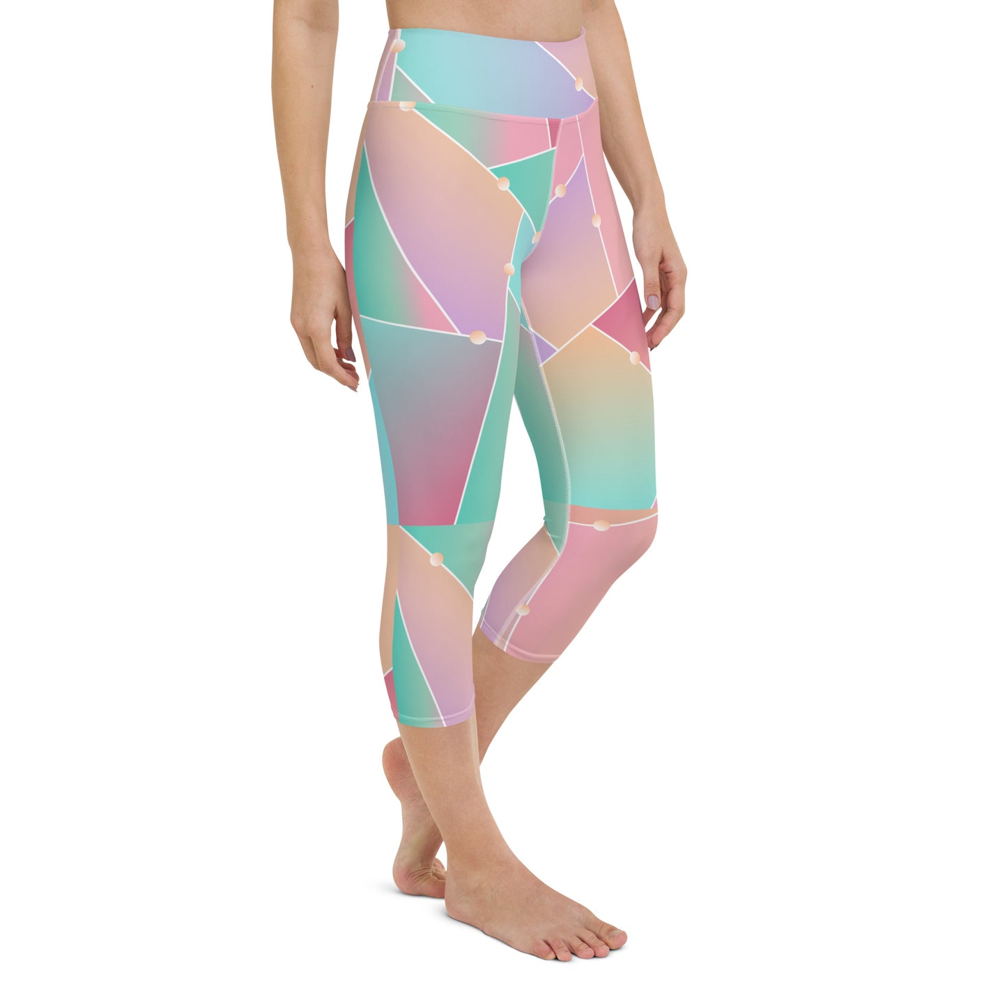 Glass Pattern Yoga Capri Leggings