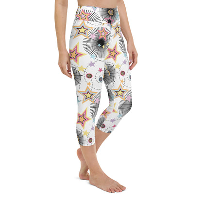 Lace Lovely patterned Yoga Capri Leggings