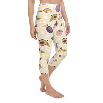 Fruit Flavors Patterned High-Waisted Yoga Capri Leggings