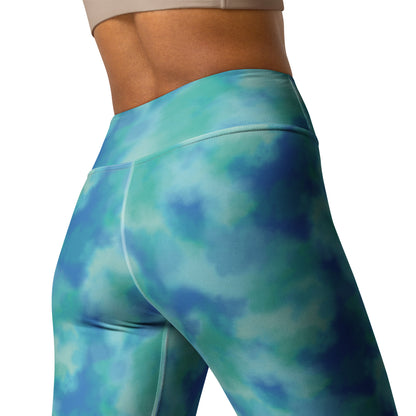 Blue Bliss High-Waisted Yoga Leggings