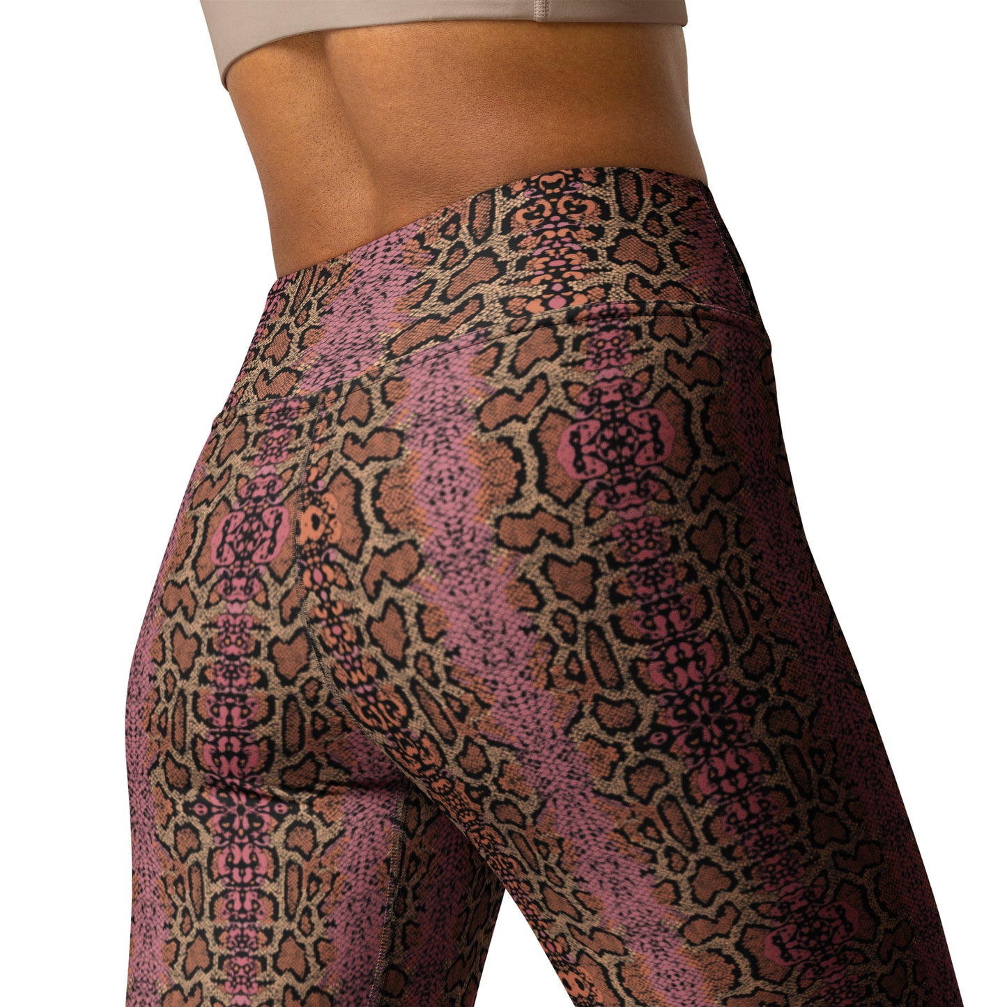 Rainbow Reptile High-Waisted Yoga Leggings