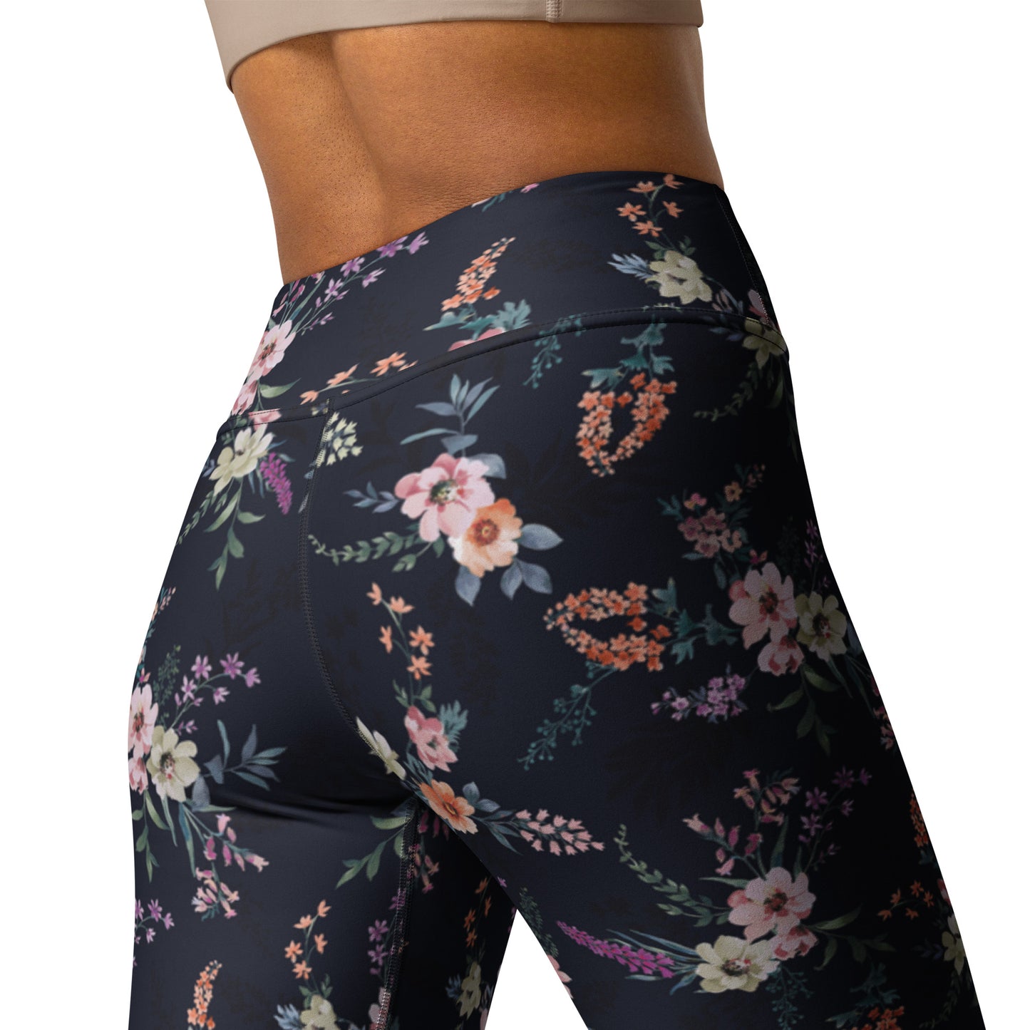 Floral Serenity High-Waisted Yoga Leggings