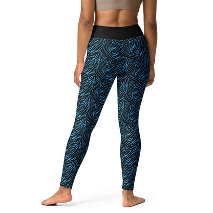 Azure Instinct Blue High-Waisted Yoga Leggings