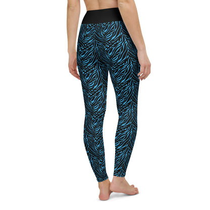 Azure Instinct Blue High-Waisted Yoga Leggings