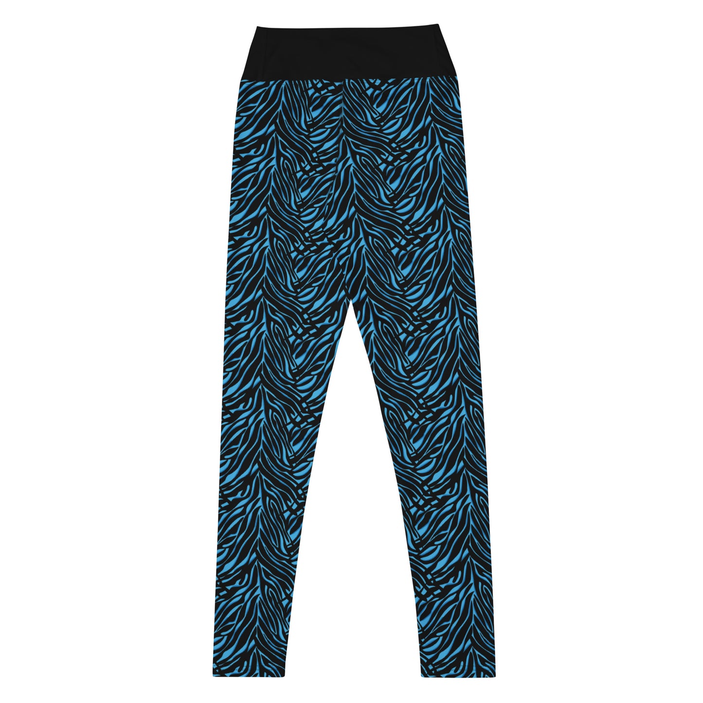 Azure Instinct Blue High-Waisted Yoga Leggings