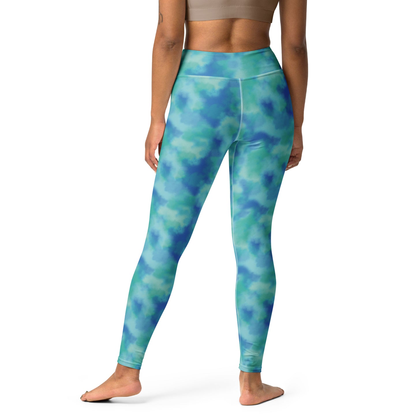 Blue Bliss High-Waisted Yoga Leggings