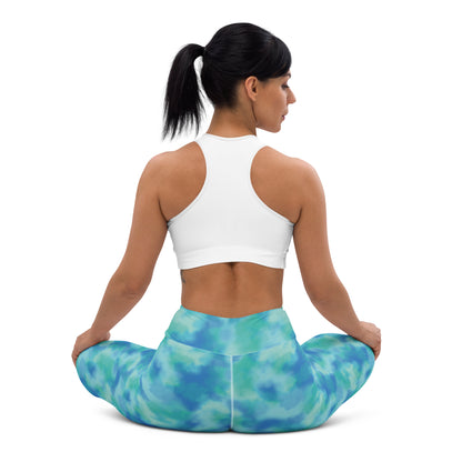 Blue Bliss High-Waisted Yoga Leggings