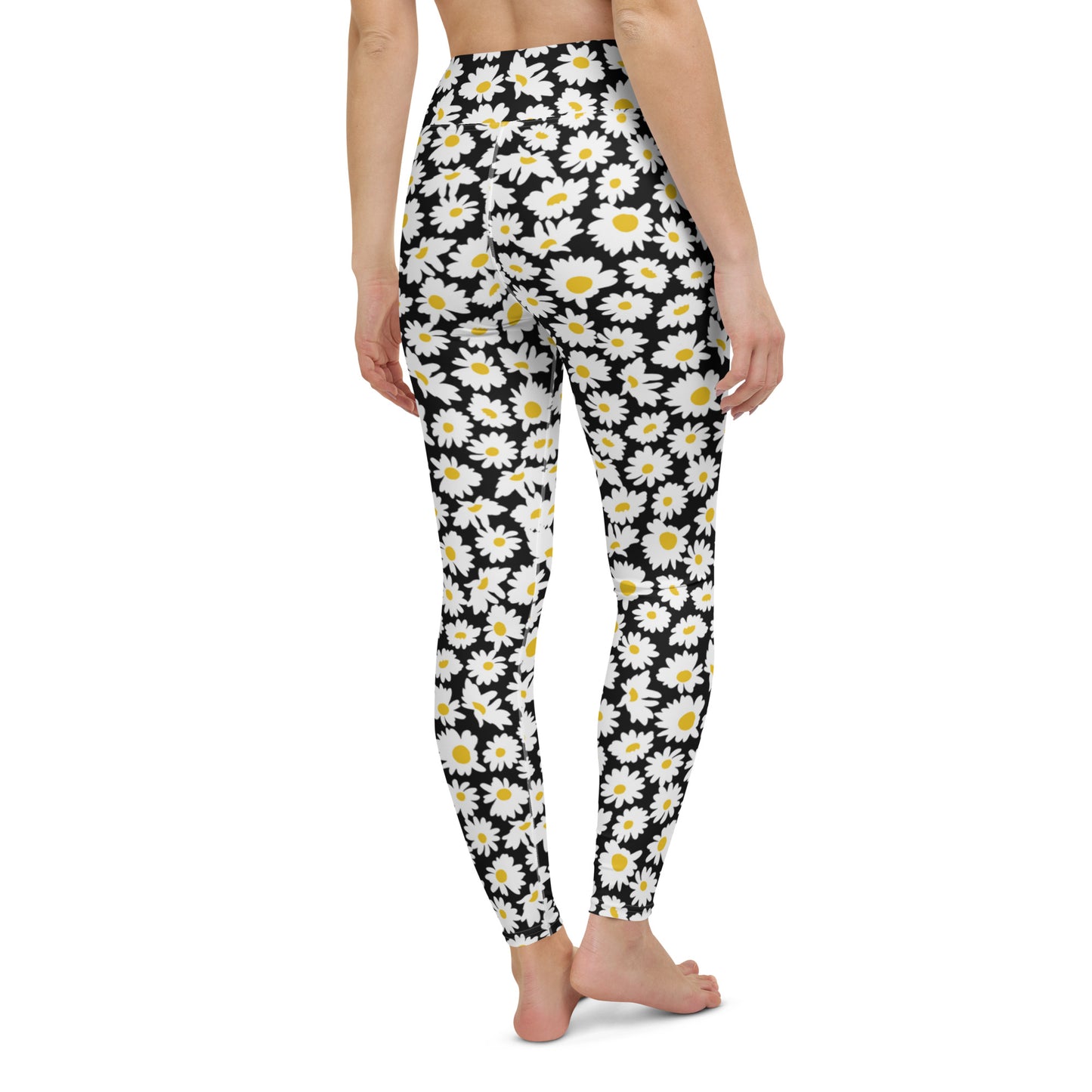 Midnight Sunflower Serenade High-Waisted Yoga Leggings