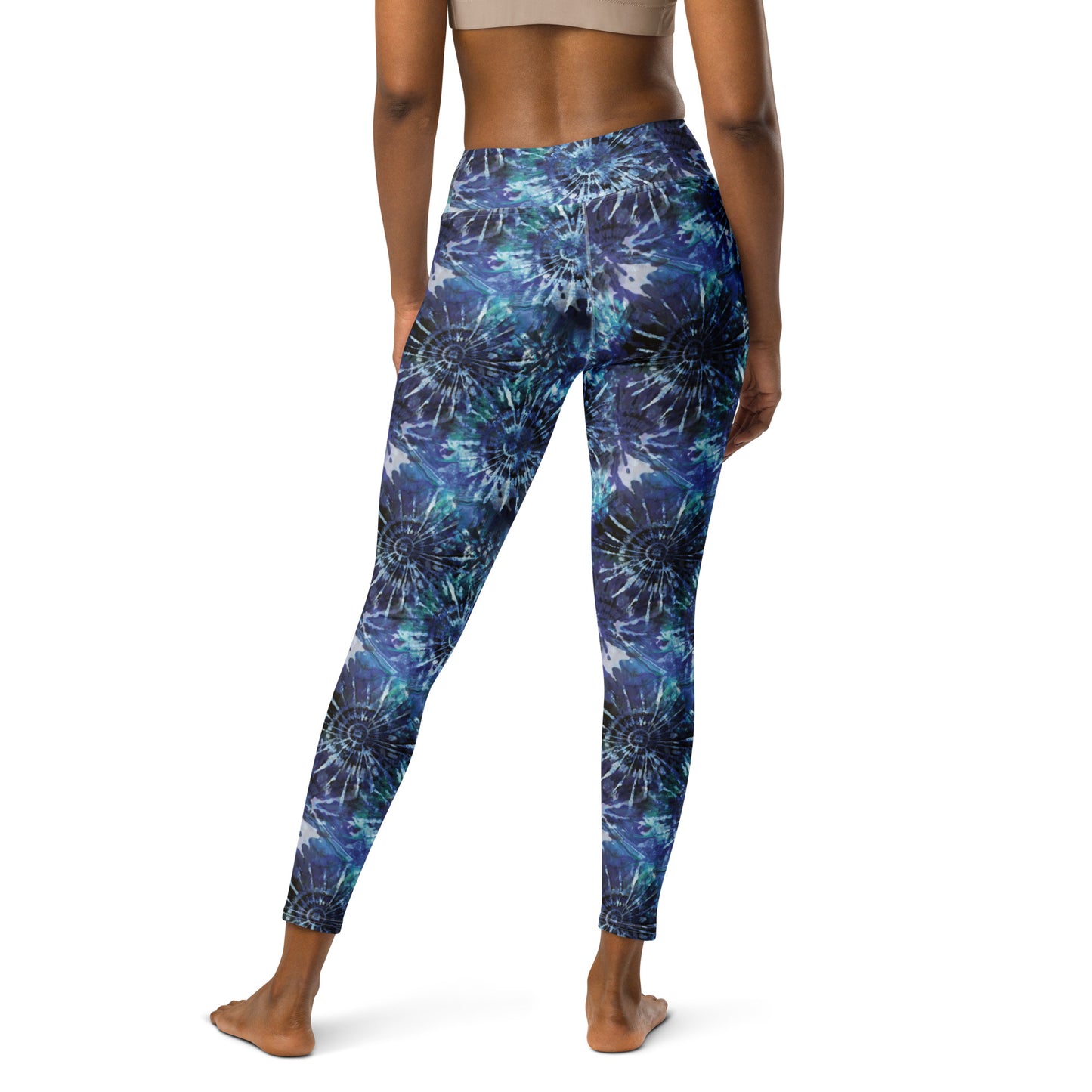 Indigo Illusion High-Waisted Yoga Leggings