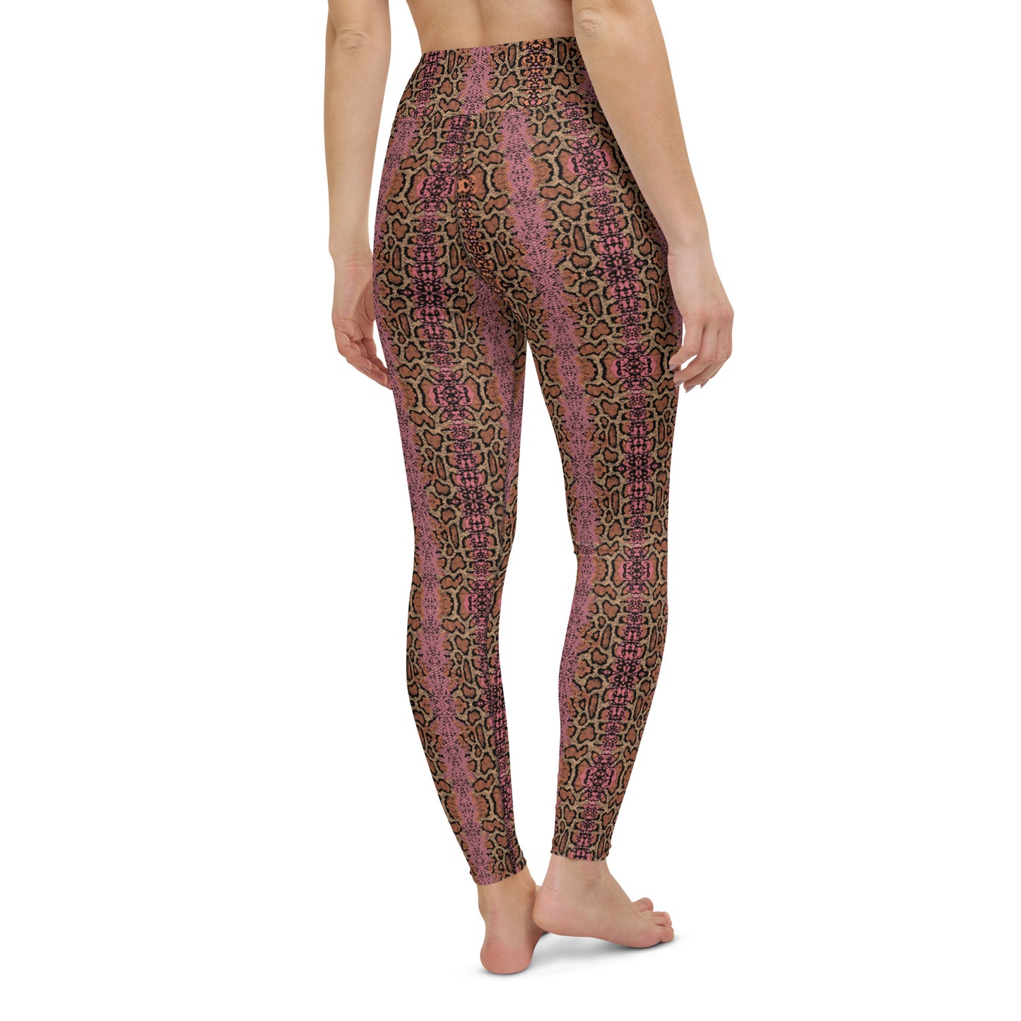 Rainbow Reptile High-Waisted Yoga Leggings