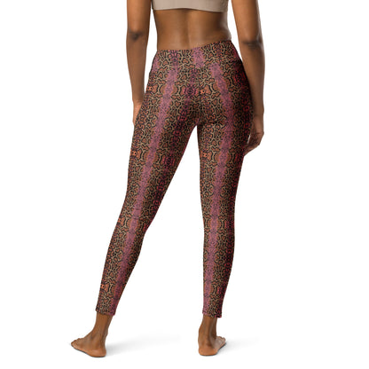 Rainbow Reptile High-Waisted Yoga Leggings