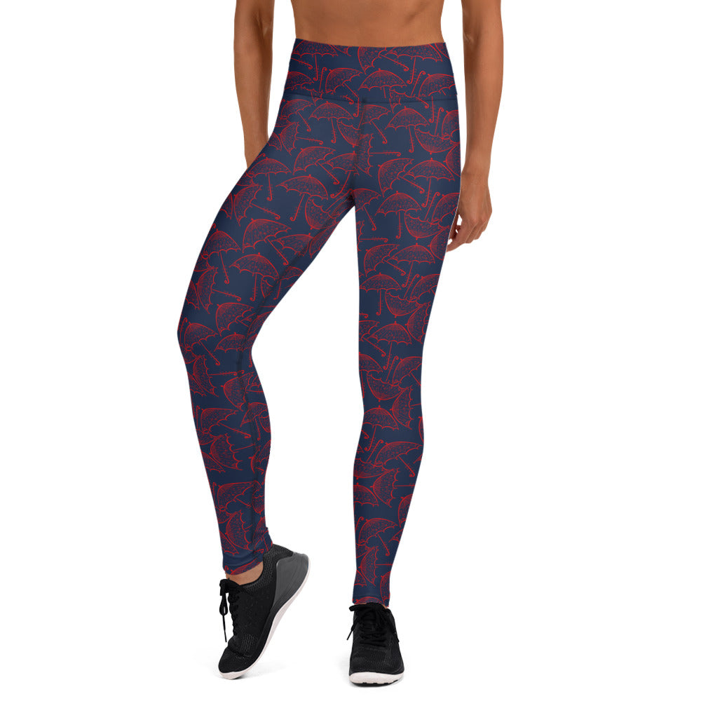 Celestial Canopy Umbrella High-Waisted Yoga Leggings