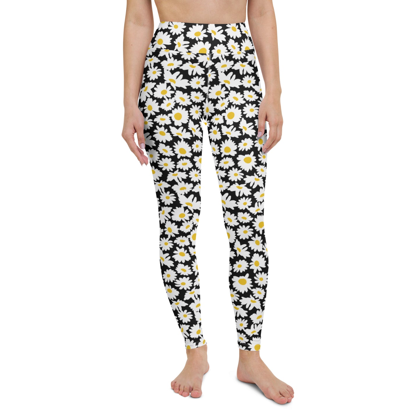 Midnight Sunflower Serenade High-Waisted Yoga Leggings