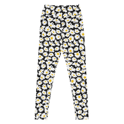 Midnight Sunflower Serenade High-Waisted Yoga Leggings