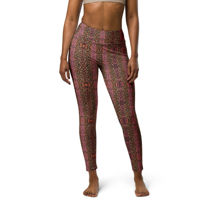 Rainbow Reptile High-Waisted Yoga Leggings