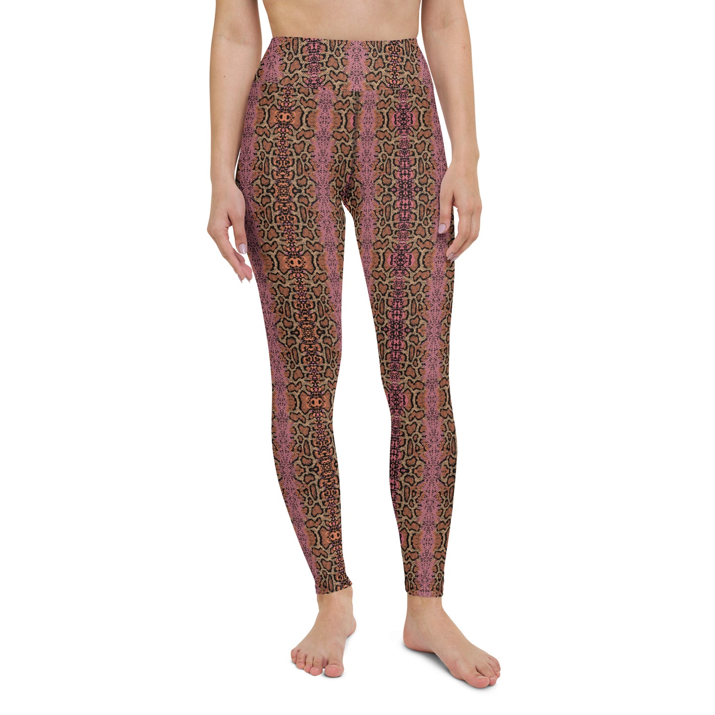 Rainbow Reptile High-Waisted Yoga Leggings