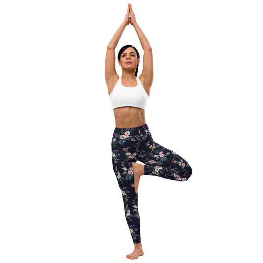 Floral Serenity High-Waisted Yoga Leggings