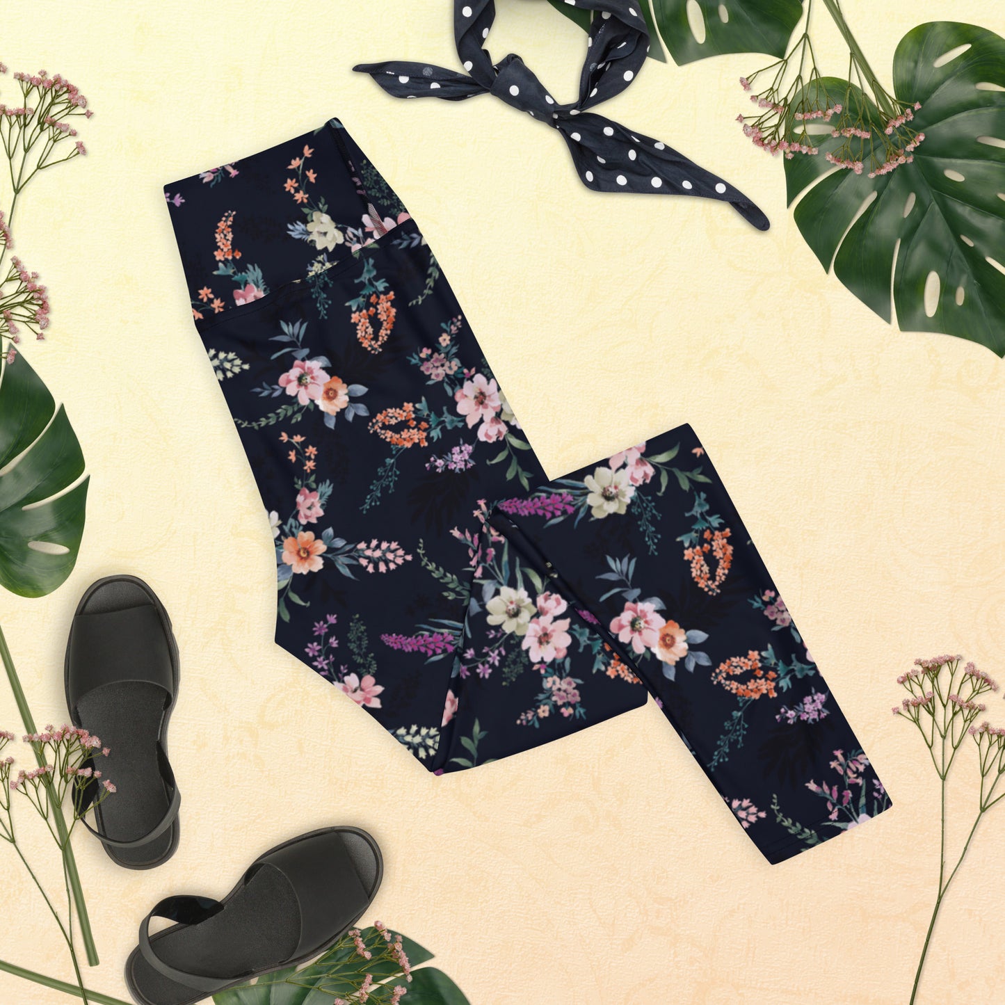 Floral Serenity High-Waisted Yoga Leggings