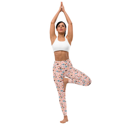 Blooming Garden High-Waisted Yoga Leggings