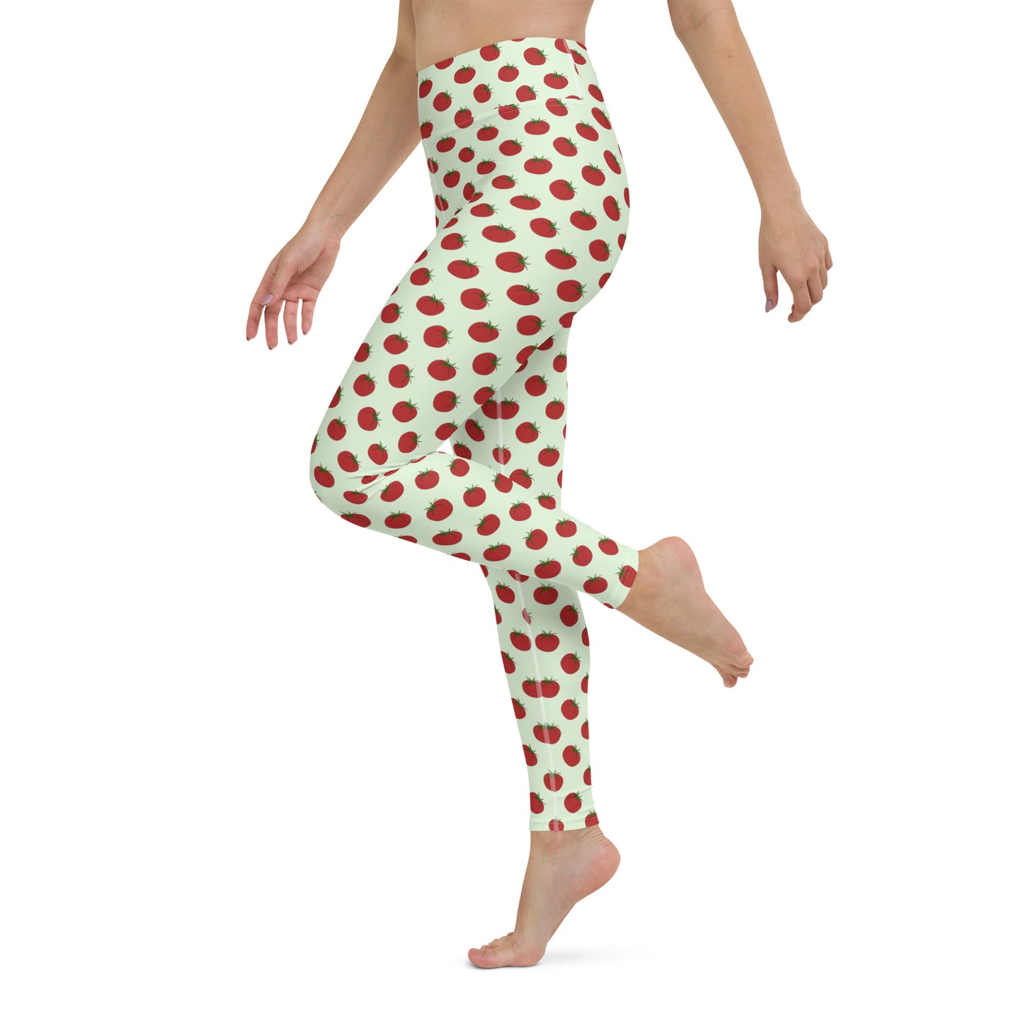 Women’s High-Rise Tomato Pattern Yoga Leggings