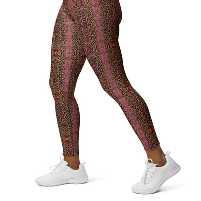 Rainbow Reptile High-Waisted Yoga Leggings