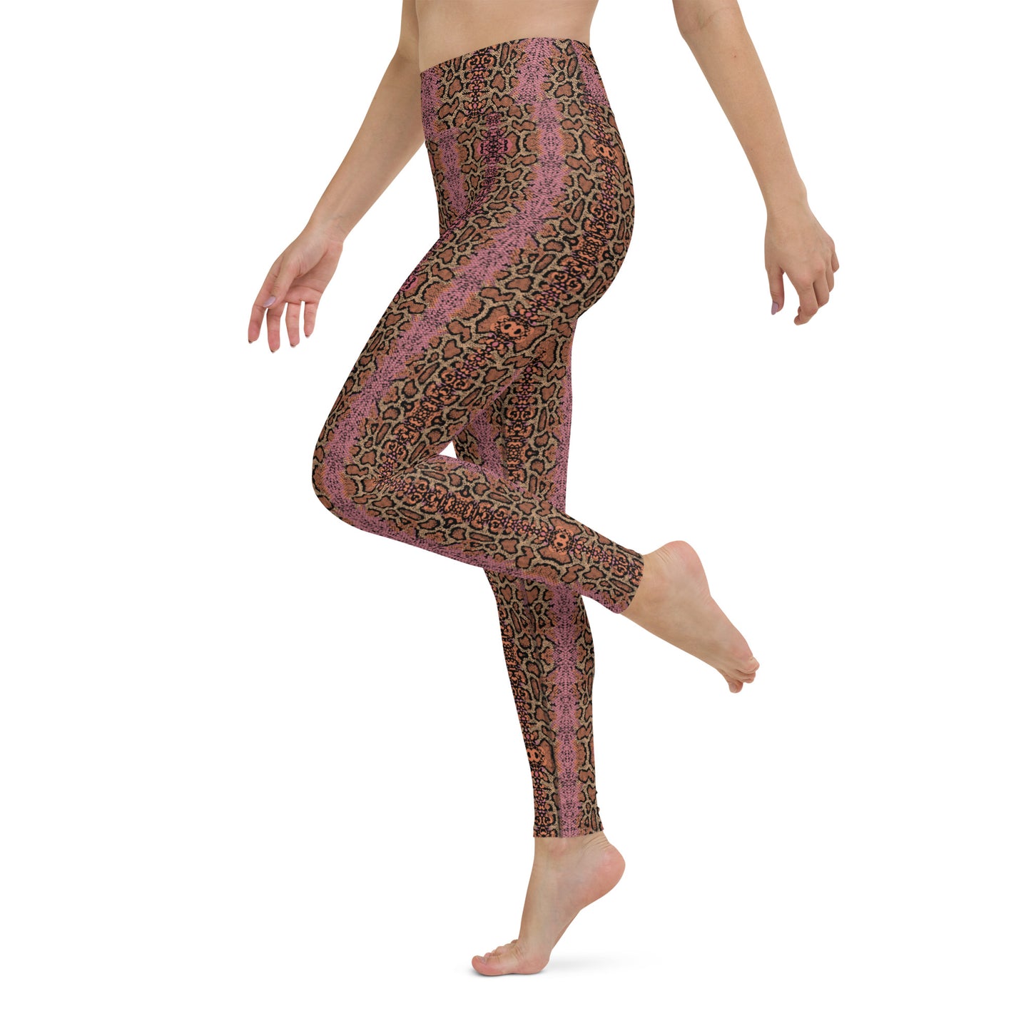 Rainbow Reptile High-Waisted Yoga Leggings