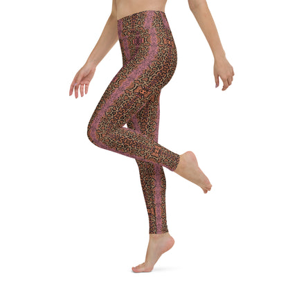 Rainbow Reptile High-Waisted Yoga Leggings