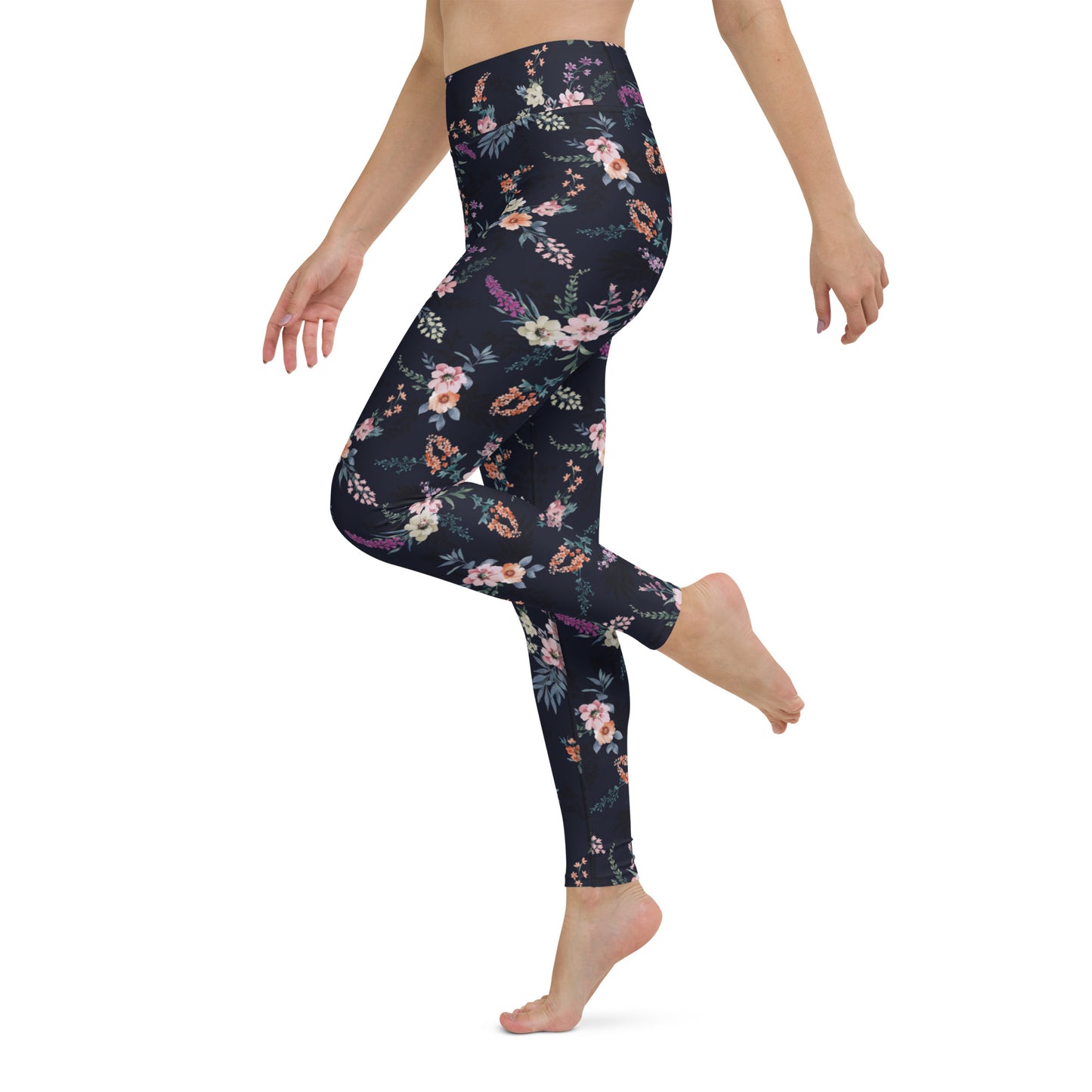 Floral Serenity High-Waisted Yoga Leggings