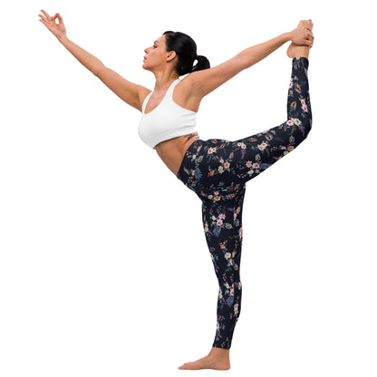 Floral Serenity High-Waisted Yoga Leggings