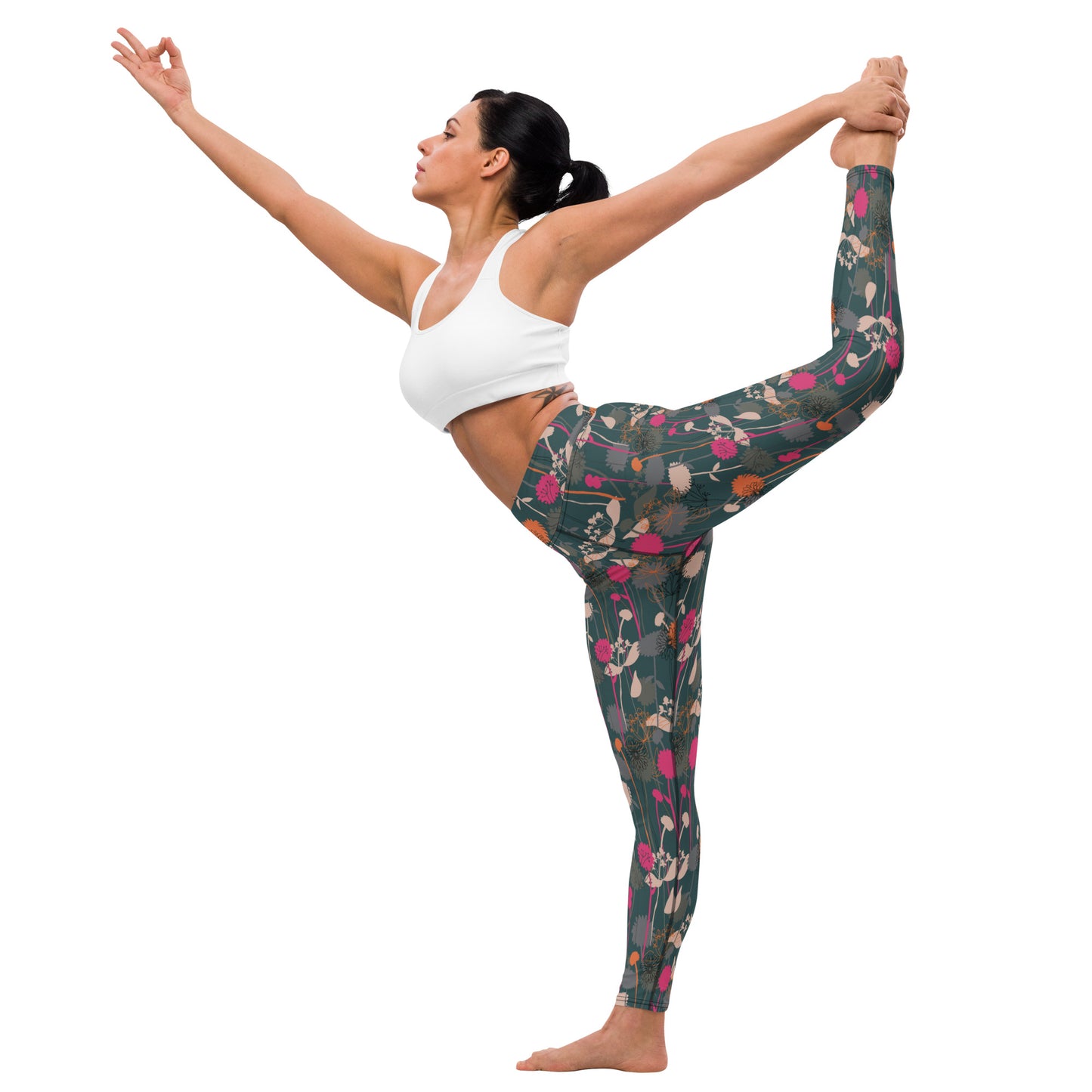 Radiant Floral High-Waisted Yoga Leggings