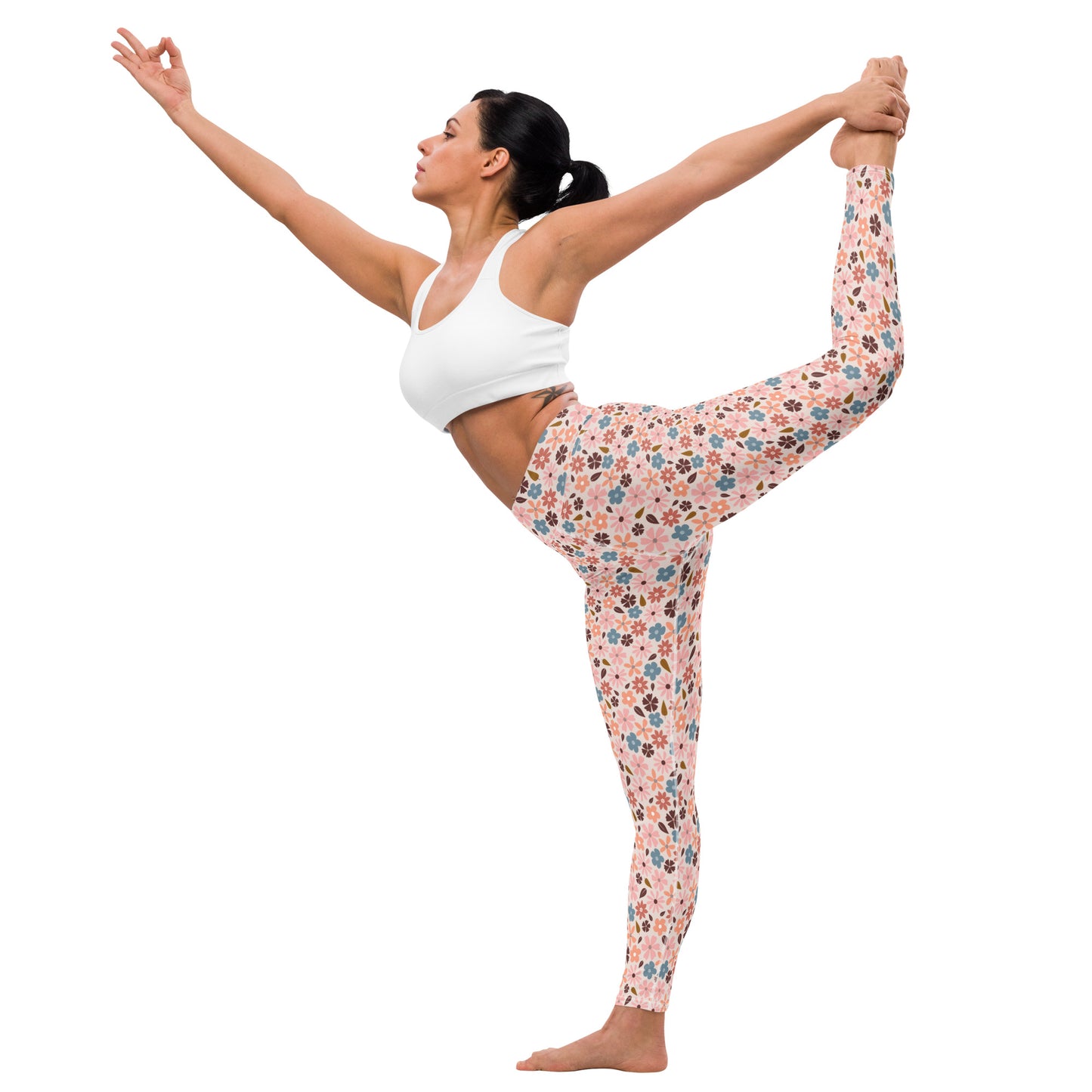 Blooming Garden High-Waisted Yoga Leggings