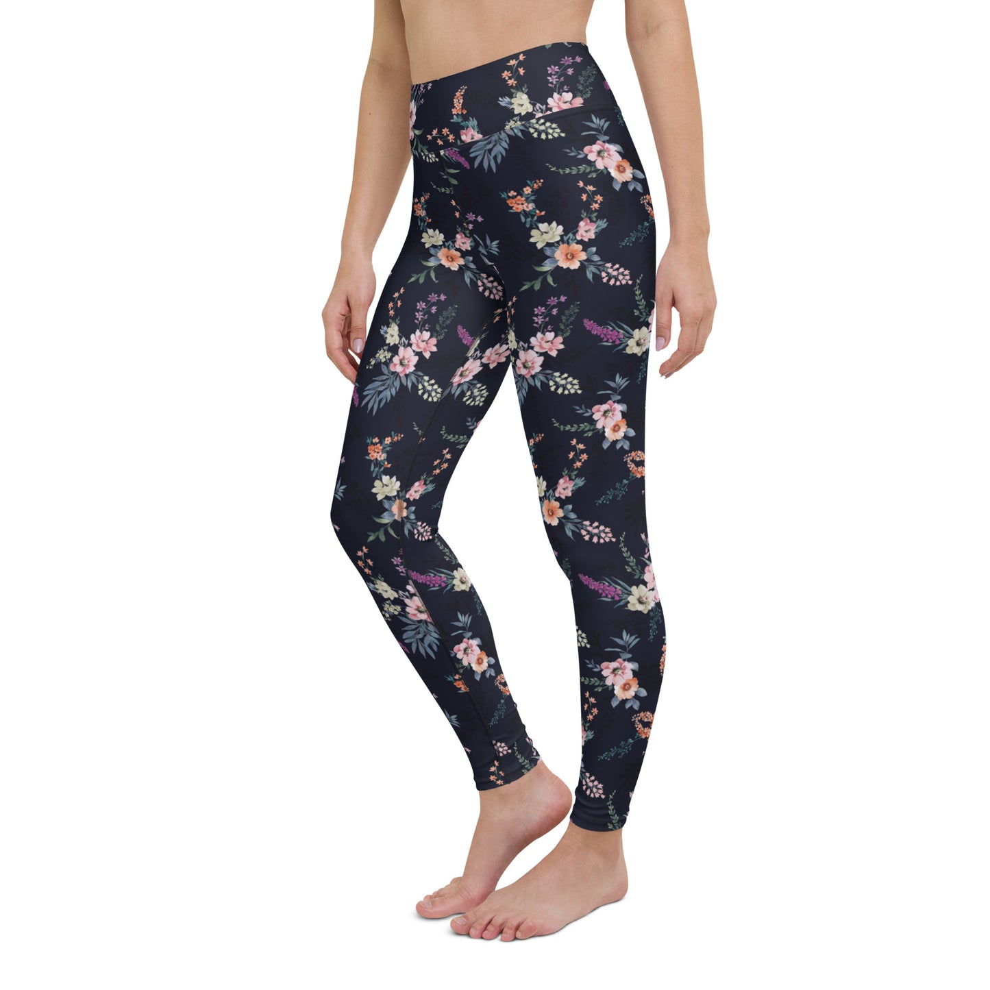 Floral Serenity High-Waisted Yoga Leggings