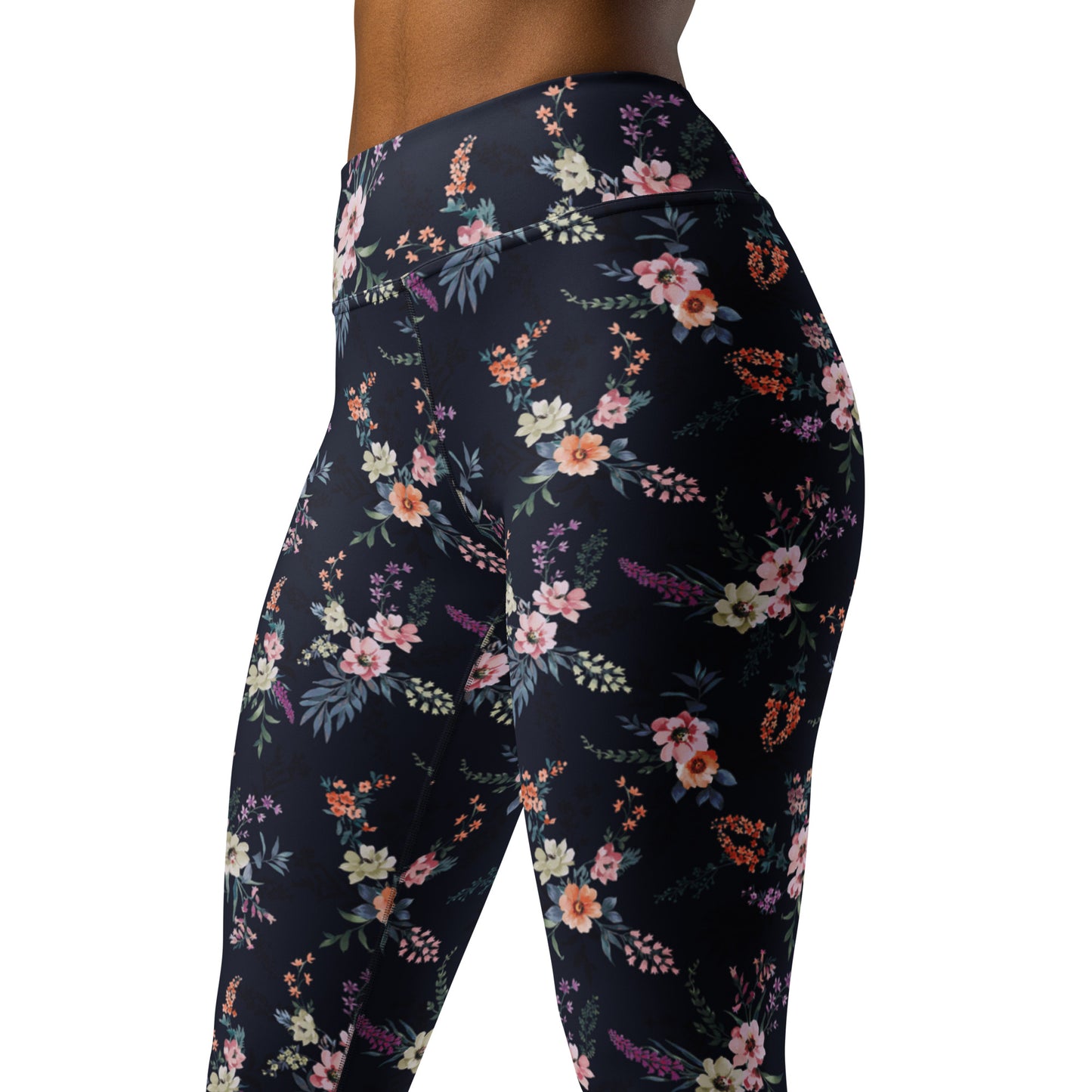 Floral Serenity High-Waisted Yoga Leggings