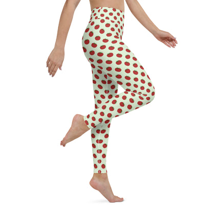 Women’s High-Rise Tomato Pattern Yoga Leggings