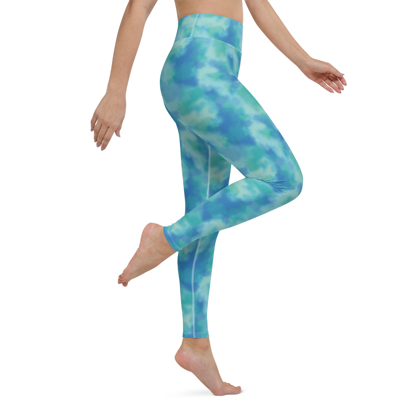 Blue Bliss High-Waisted Yoga Leggings