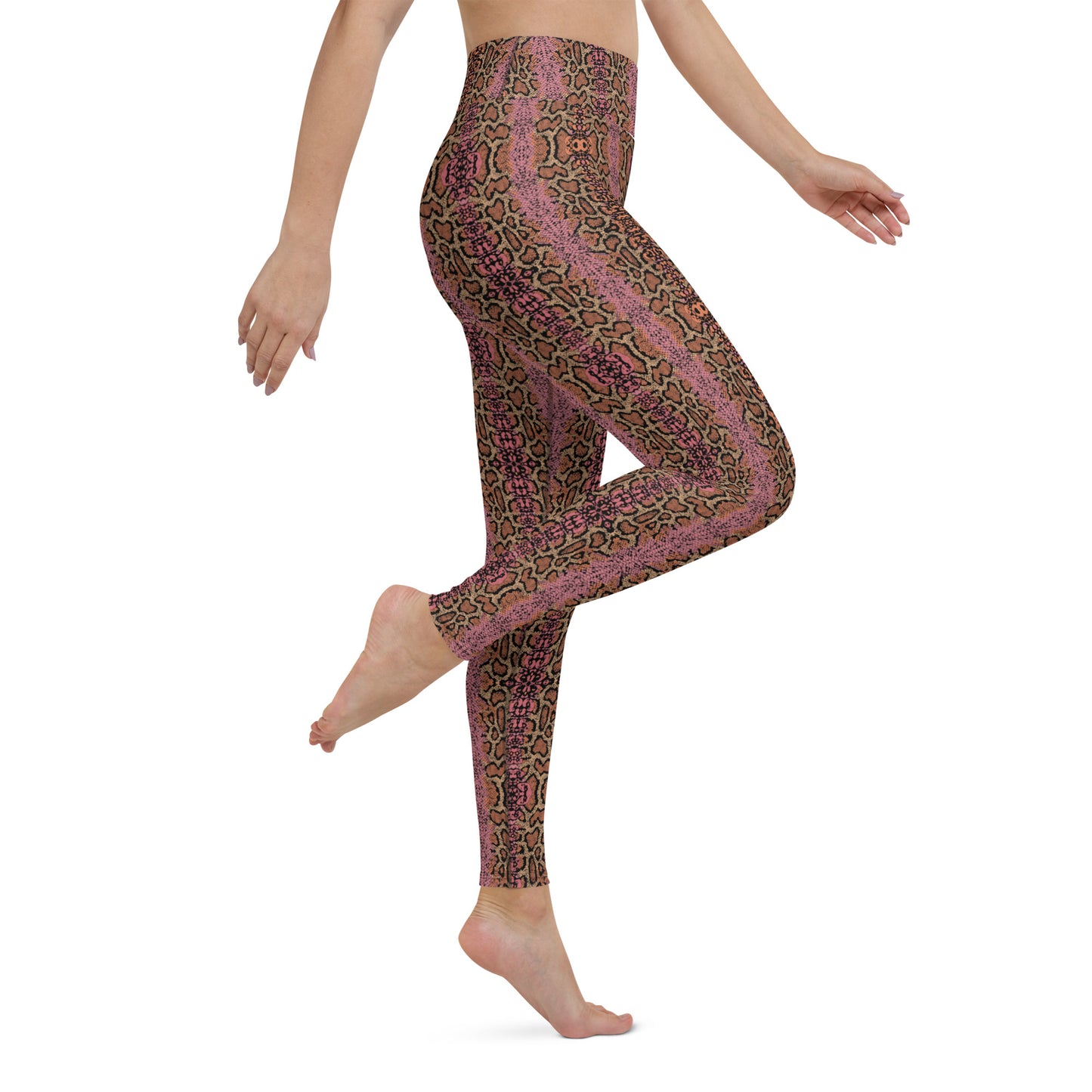 Rainbow Reptile High-Waisted Yoga Leggings