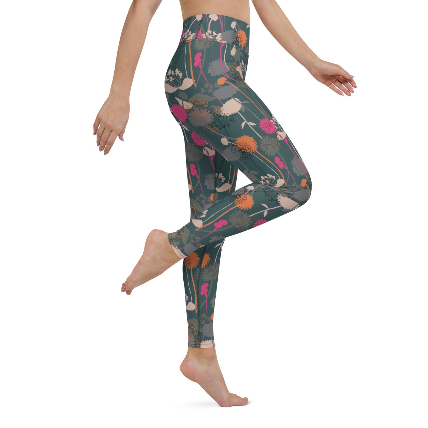 Radiant Floral High-Waisted Yoga Leggings