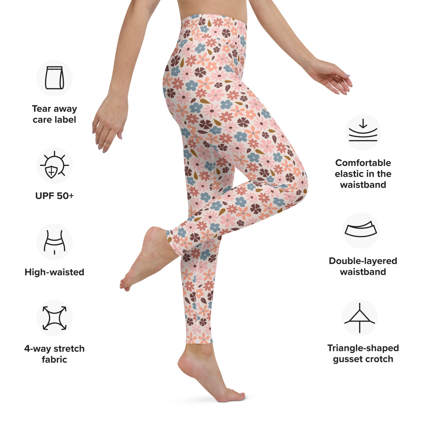 Blooming Garden High-Waisted Yoga Leggings