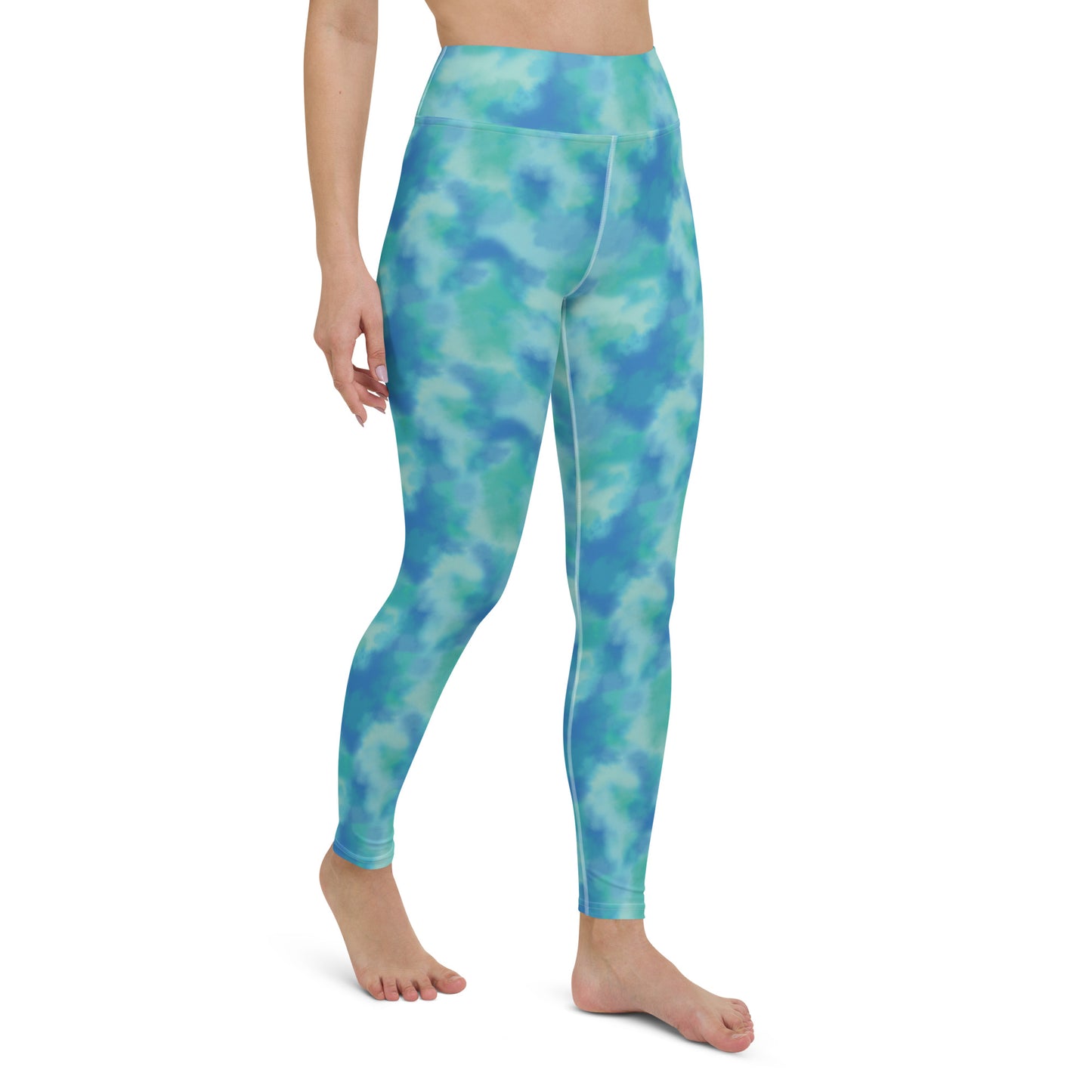 Blue Bliss High-Waisted Yoga Leggings