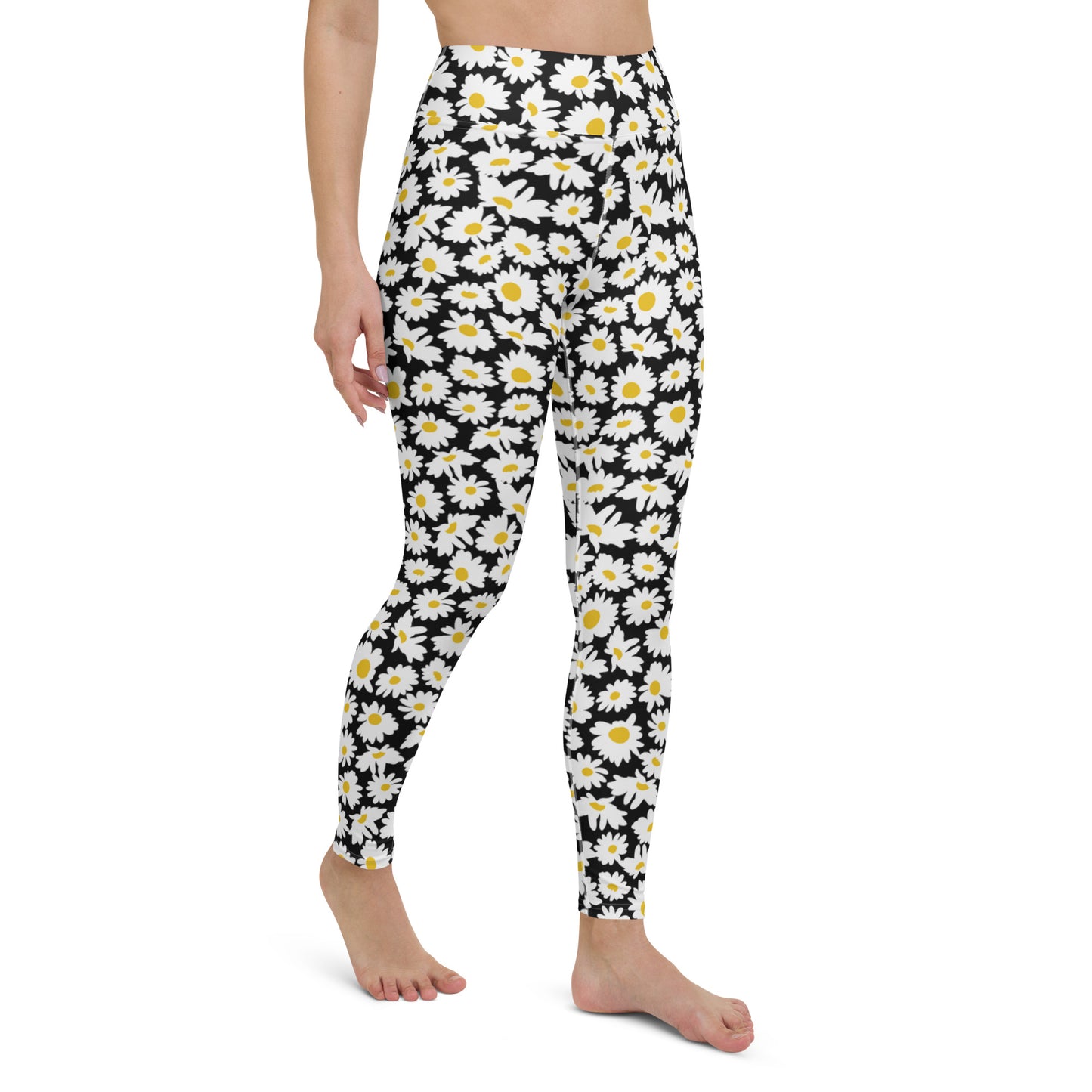 Midnight Sunflower Serenade High-Waisted Yoga Leggings