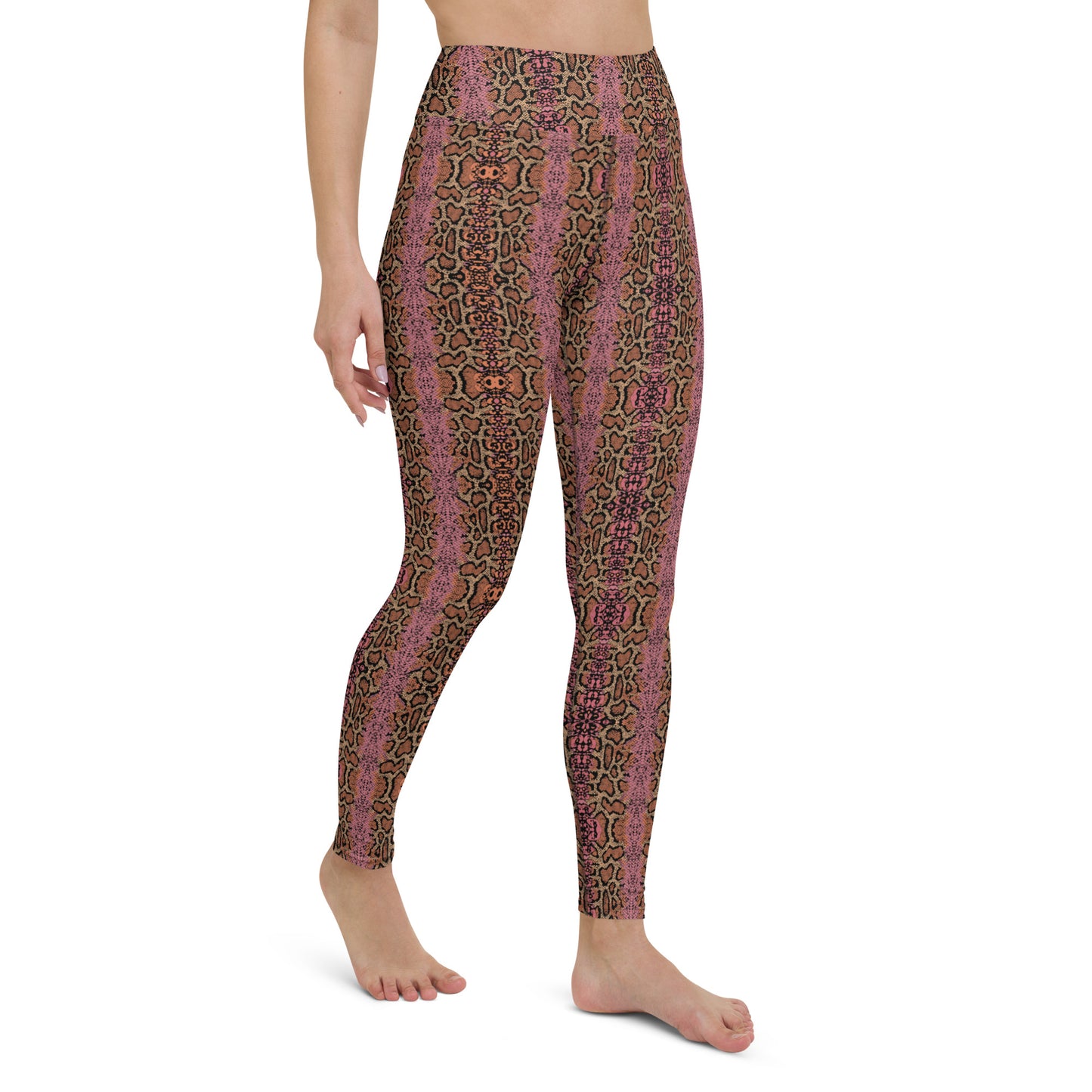 Rainbow Reptile High-Waisted Yoga Leggings