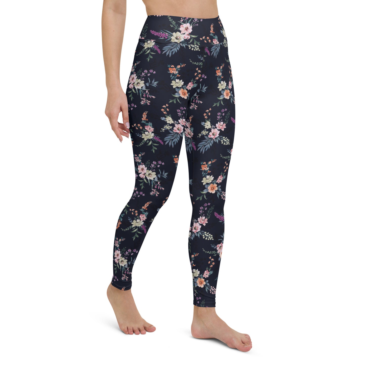 Floral Serenity High-Waisted Yoga Leggings