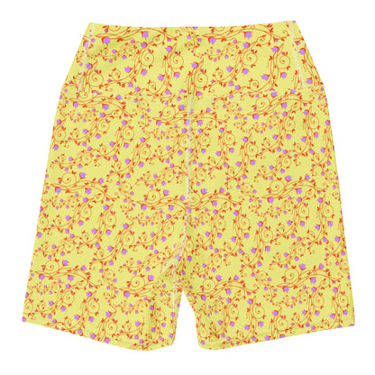 High-Waisted Dolly Floral Yoga Shorts