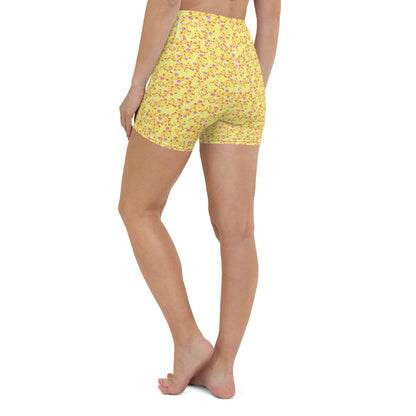 High-Waisted Dolly Floral Yoga Shorts