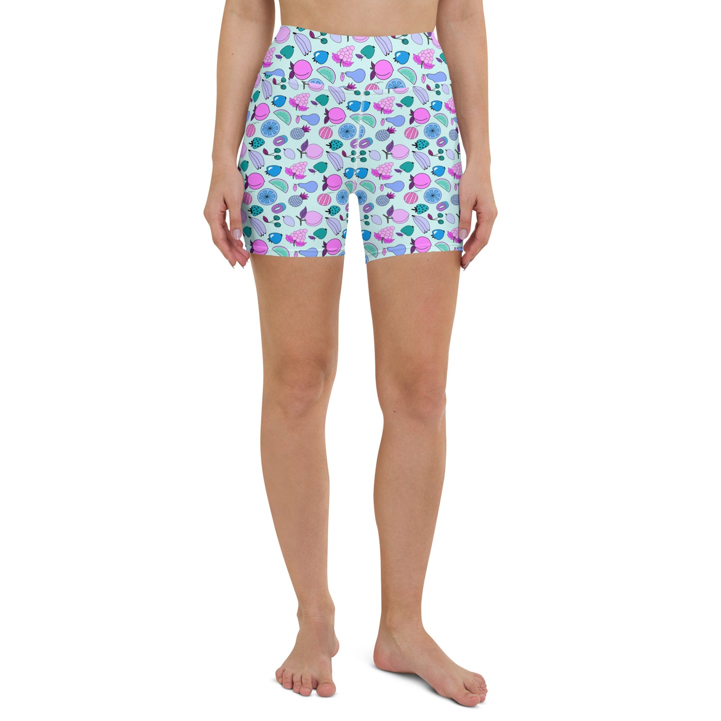 Fruit Paradise Patterned Yoga Shorts