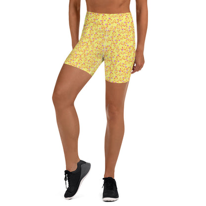 High-Waisted Dolly Floral Yoga Shorts