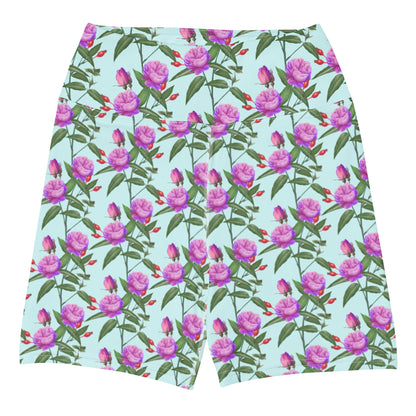 Floral Noir Yoga Shorts