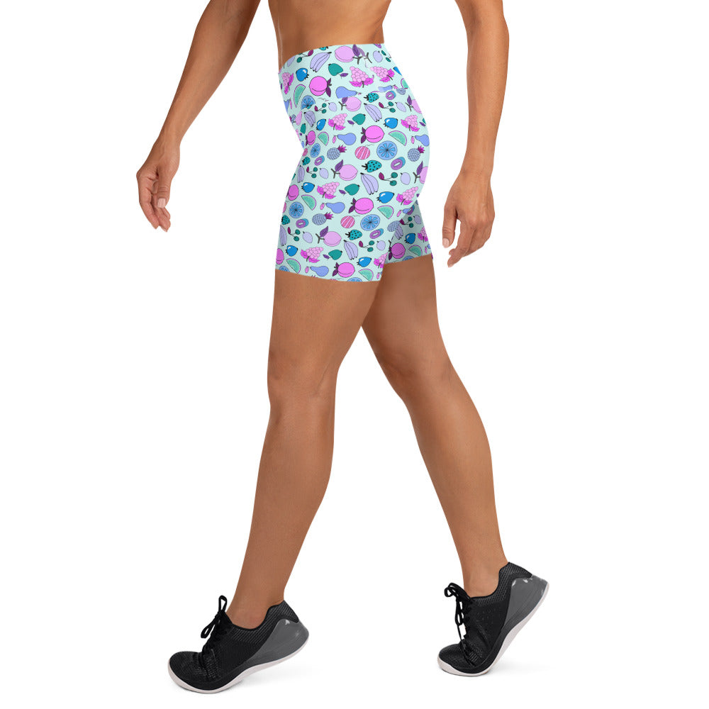 Fruit Paradise Patterned Yoga Shorts